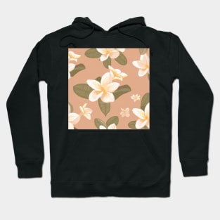 Sunset Blooms: Orange-Toned Floral Hoodie